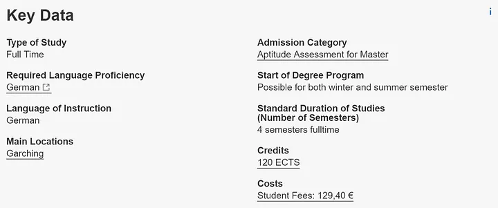 TUM 機械系授課語言是德文