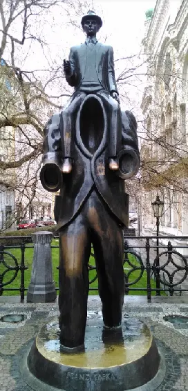 布拉格的卡夫卡雕像