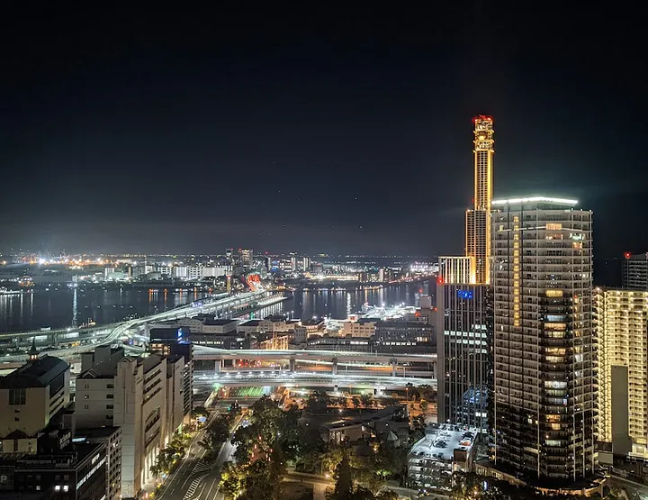 夜神戶，因為時差天天看日出